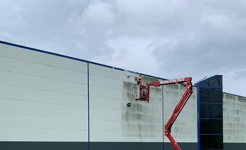 industrial building cladding cleaning