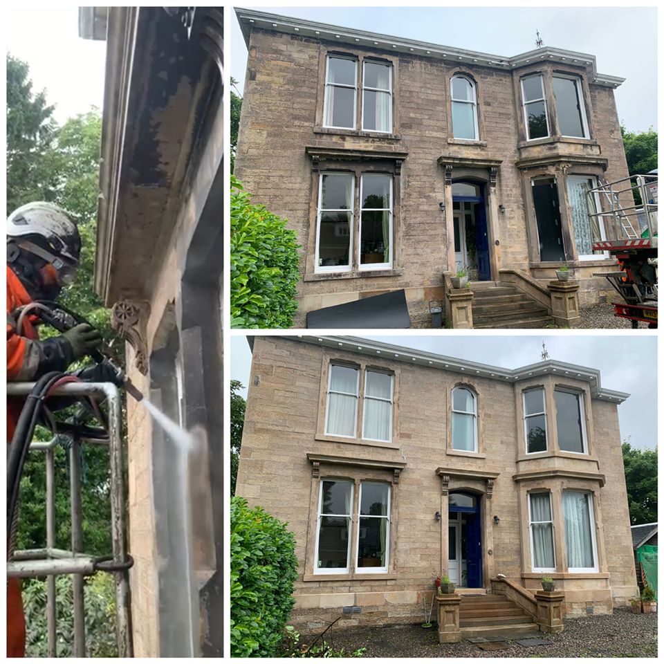 stonework cleaning using DOFF & TORC Cleaning